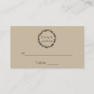 Cartão De Lugar Casamento que assenta o modelo simples Placecards