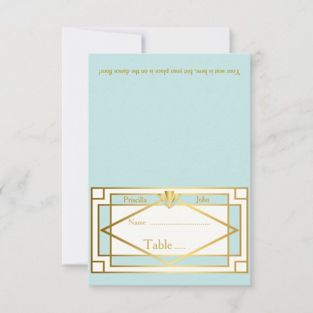 Cartão de Lugar,Casamento,Reunião,Great Gatsby,bra (Frente)