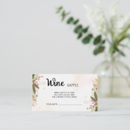 Cartão De Lugar Chá de panela de Natal do Bilhete de Vinho