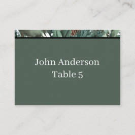 Cartão De Lugar Christmas Greenery Place Card