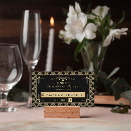 Cartão De Lugar Coleção de Casamentos Art Deco Gatsby, de 1920