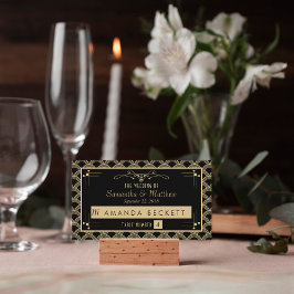 Cartão De Lugar Coleção de Casamentos Art Deco Gatsby, de 1920