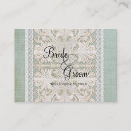 Cartão De Lugar Colocar o cadarço de plástico da placa w frasco de