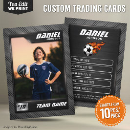 Cartão De Lugar Custom Soccer Trading Card Graphite Sports Card