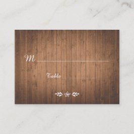 Cartão de lugar da escolta de casamento da florest