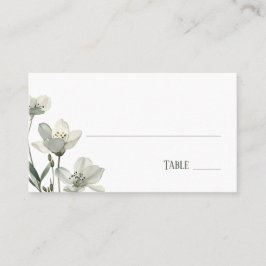 Cartão De Lugar Dark Sage Green Botanical Wedding