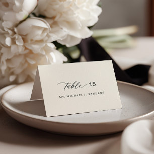 Cartão de lugar de casamento com nome personalizad