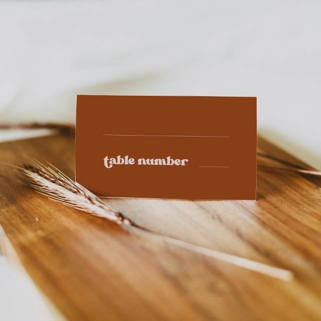 cartão de lugar de casamento laranja queimado por  (Criador carregado)