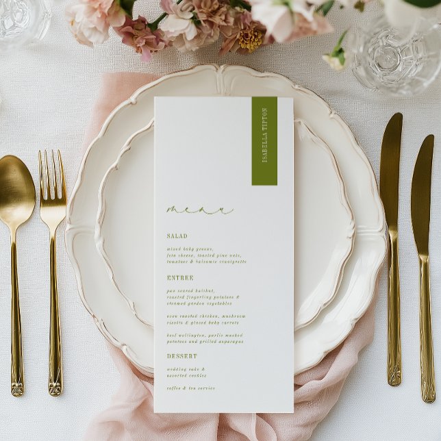 Cartão de lugar de casamento moderno ROWAN (Criador carregado)