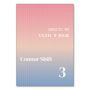 Cartão de lugar de casamento Vaporwave