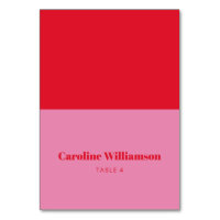 Cartão de lugar de mesa personalizado com tipograf