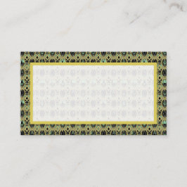Cartão De Lugar Deco de Arte Dourada e Esmeralda