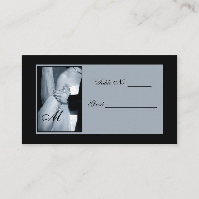 Cartão De Lugar Definição de Mesa da placa de lugar monogramada El (Frente)