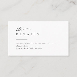 Cartão De Lugar Detalhes do casamento moderno da tipografia elegan