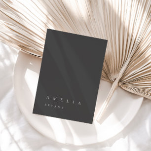 Cartão de lugar do convidado de Cinza empoeirada m