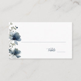Cartão De Lugar Dusty Blue Botanical Wedding