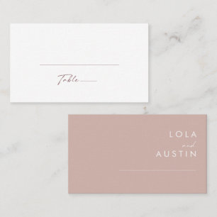 Cartão De Lugar Dusty Boho Casamento plano Rosa e roxo