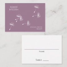 Dusty Rosa Mauve Dandelion Seed Wedding