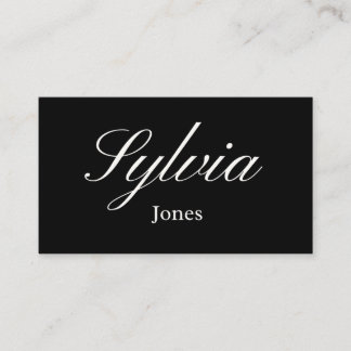 Cartão De Lugar Elegant black wedding place cards for dinner table