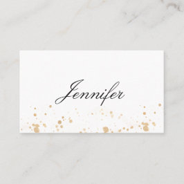 Cartão De Lugar Elegant Modern in Weiß Gold Splash Platzkarte