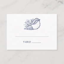 Elegante Marinho Clássico Seashell Beach Wedding E