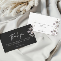 Elegante obrigado preto de água do casamento