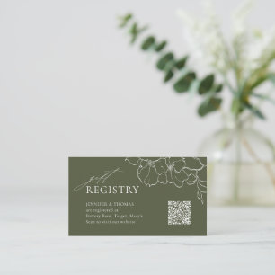 Cartão De Lugar Elegante registro de casamento floral sage desenha