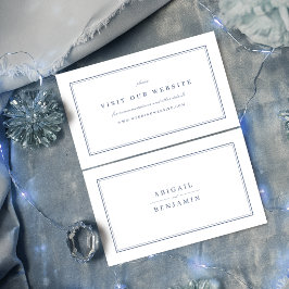Cartão De Lugar Elegante site minimalista em azul poeirento Inseri