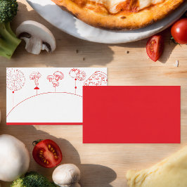Cartão De Lugar Entrega Especial de Pizza em Branco