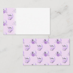 Cartão De Lugar Estilo de Ovo de Páscoa Botânica com Flor Roxo