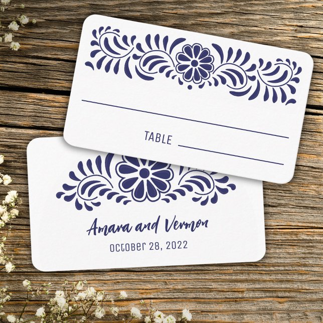 Cartão De Lugar estilo mexicano talavera (Criador carregado)