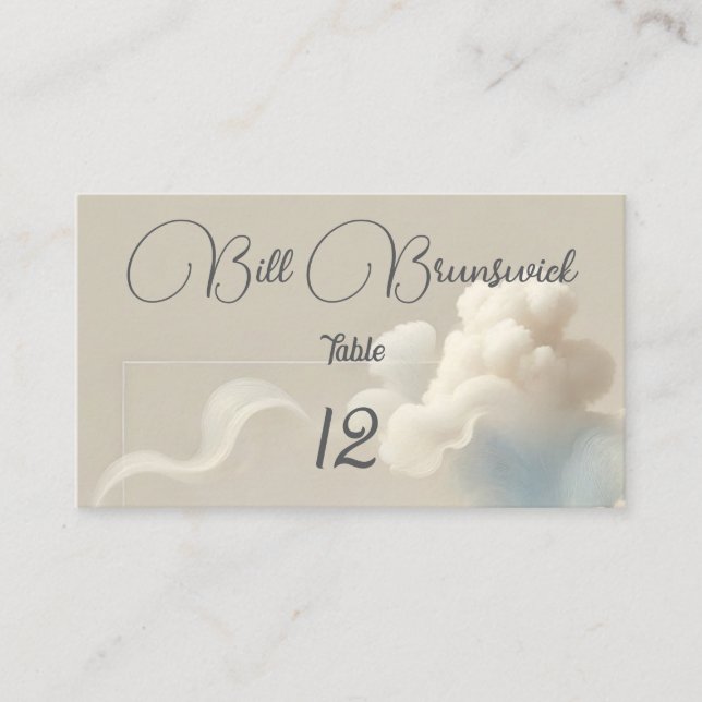 Cartão De Lugar Êxtase Etéreo (Frente)