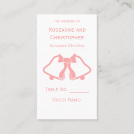 Cartão De Lugar Faixa de faixas de definição de lugar de casamento