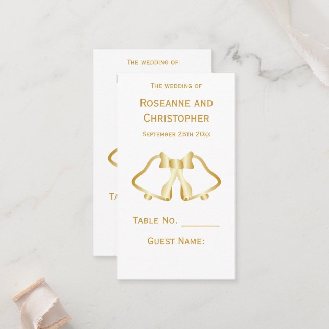 Cartão De Lugar Faixa dos Caixas de Definição do Local de Casament (Frente/Verso In Situ)