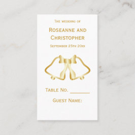 Cartão De Lugar Faixa dos Caixas de Definição do Local de Casament