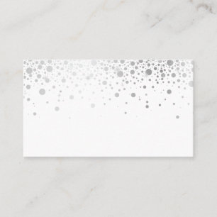 Cartão De Lugar Faux Silver Foil Confetti Pontos Moderno