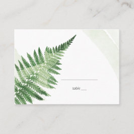 Cartão De Lugar Fern Verde Minimalista