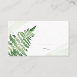 Cartão De Lugar Fern Verde Minimalista