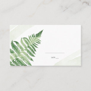 Cartão De Lugar Fern Verde Minimalista