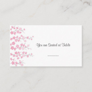 Cartão De Lugar flor de cereja; assento da mesa de casamento