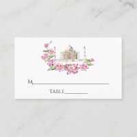 Flor de Lótus Indiana em Aquarela Taj Mahal