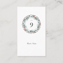 Cartão De Lugar Greenery de inverno Dia Botânico do Convidado