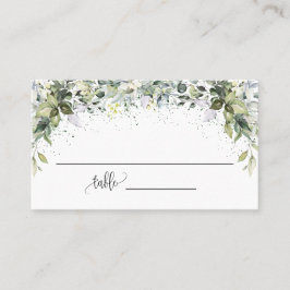 Cartão De Lugar Greenery Eucalyptus Chá de panela Wedding Flat