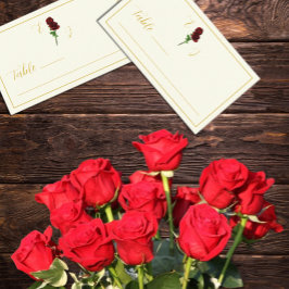 Cartão De Lugar Ivory Dourada Rosa Wedding