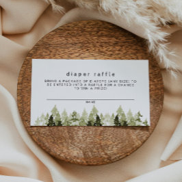 Cartão De Lugar JENNA Rustic Pine Baby Fralda Raffle Jogo
