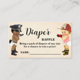 Cartão De Lugar Little Recruit Diaper Raffle Ticket Baby Shower
