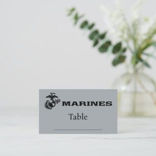 Cartão De Lugar Logotipo preto empilhado do USMC