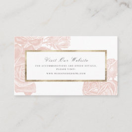 Cartão De Lugar Luxe rosa blush gold vintage site Inserir placa