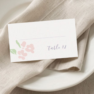 Cartão De Lugar Marfim Noiva Chic Floral Nome de Casamento