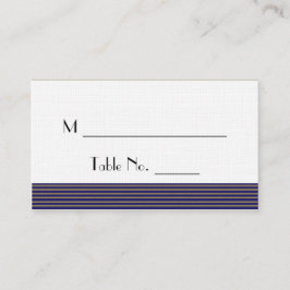 Cartão De Lugar Marinho Blue Art Deco Posh Wedh Place Cards